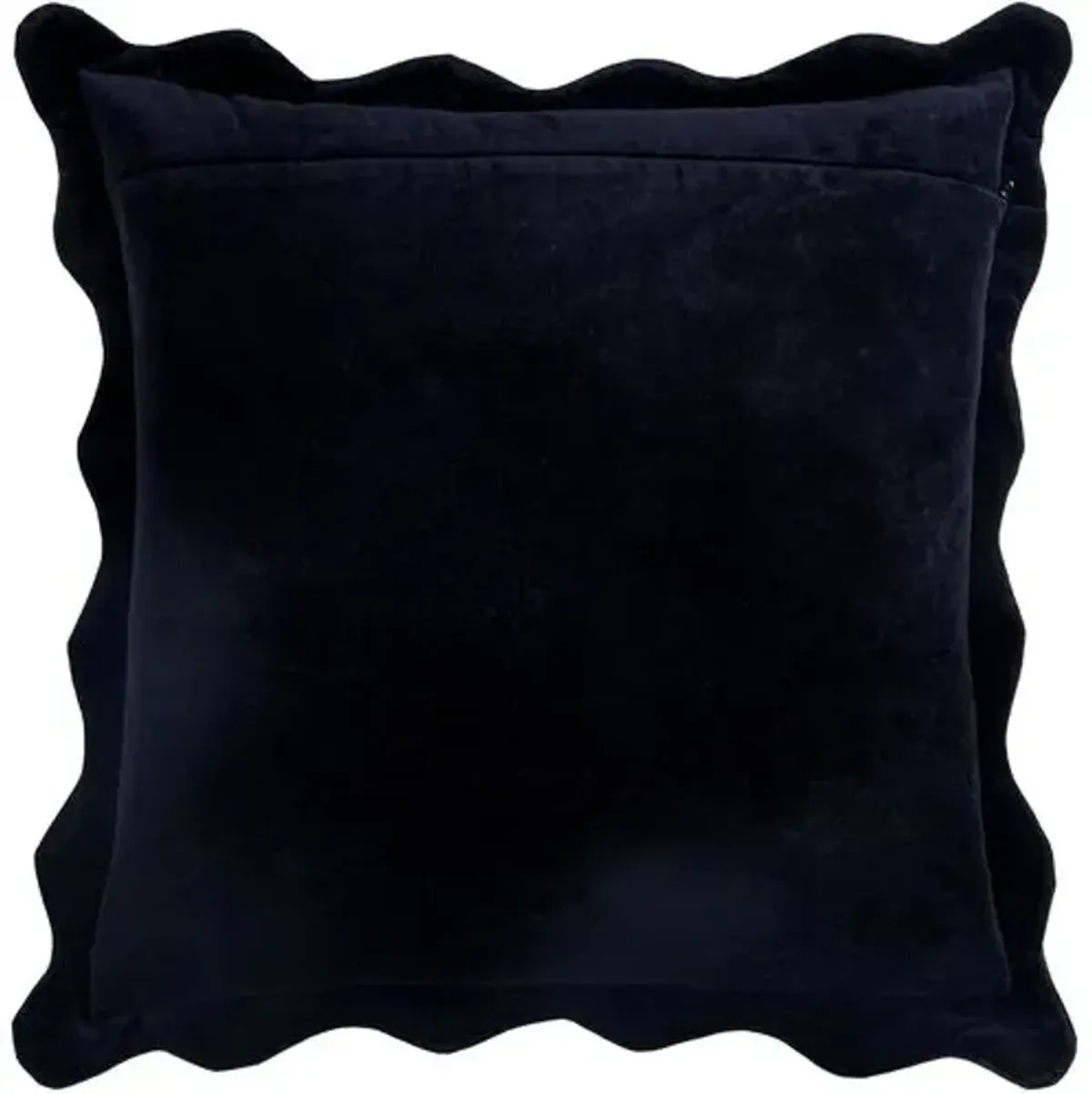 Elfie Scallop Trim Velvet Pillow