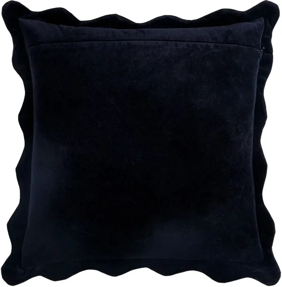 Elfie Scallop Trim Velvet Pillow