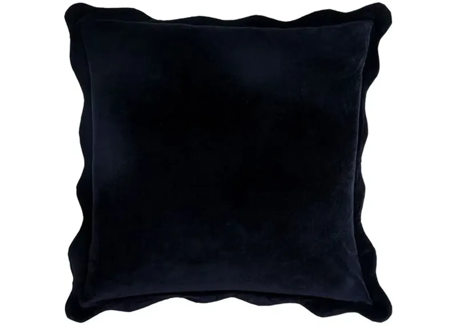 Elfie Scallop Trim Velvet Pillow