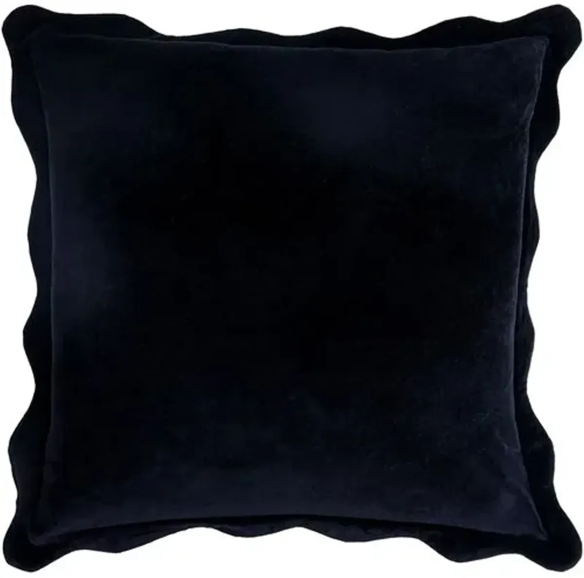 Elfie Scallop Trim Velvet Pillow