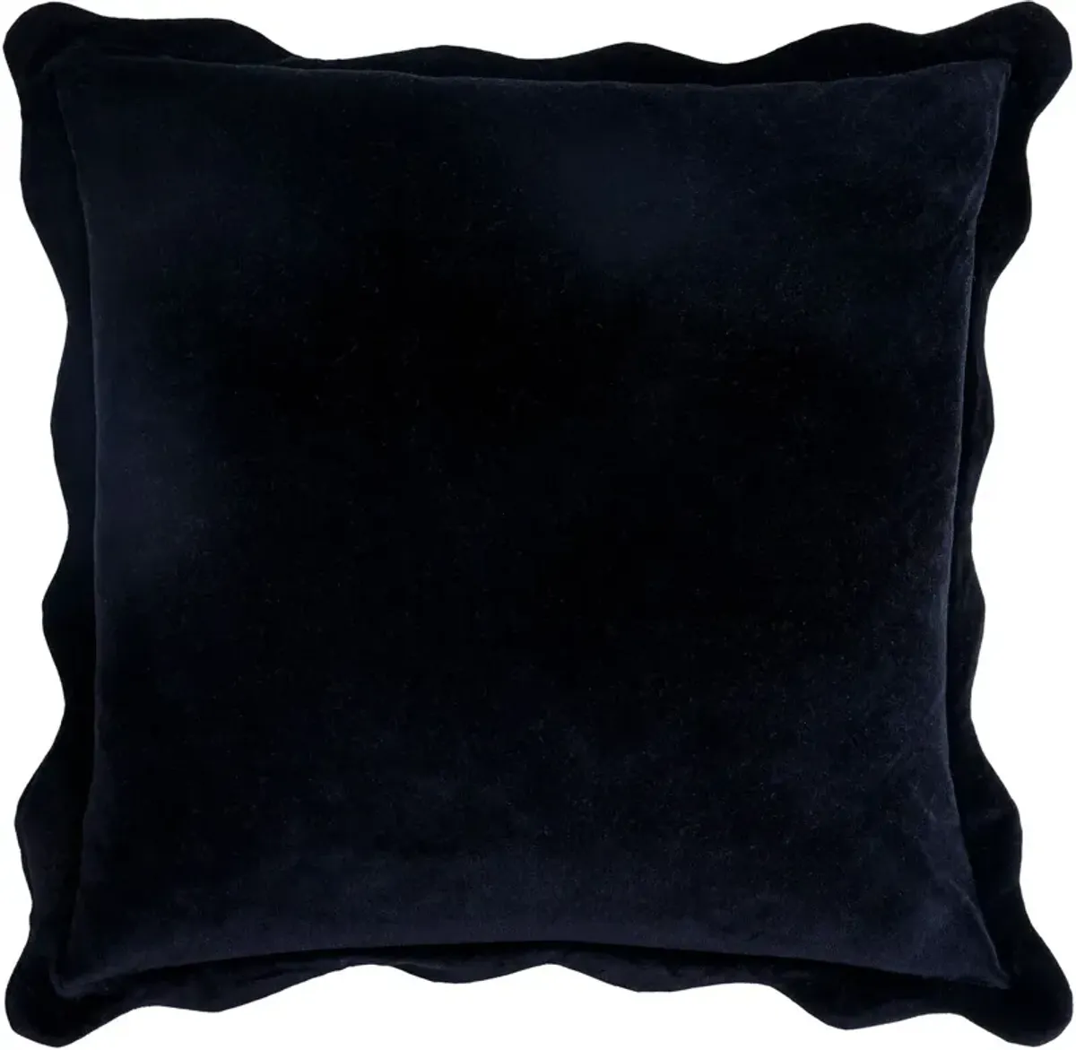 Elfie Scallop Trim Velvet Pillow