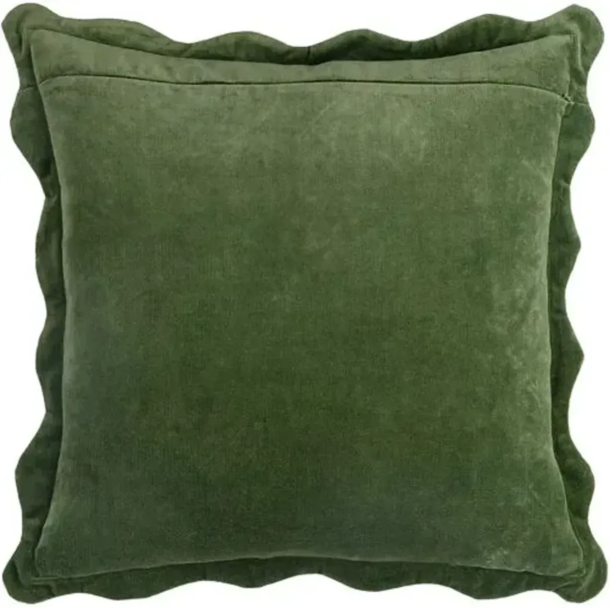 Elfie Scallop Trim Velvet Pillow