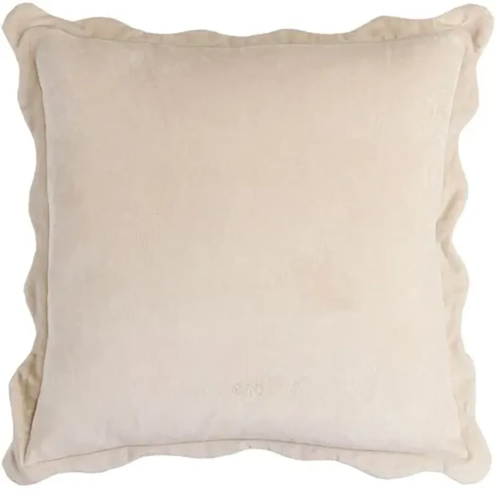 Elfie Scallop Trim Velvet Pillow