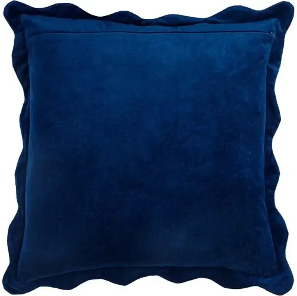 Elfie Scallop Trim Velvet Pillow