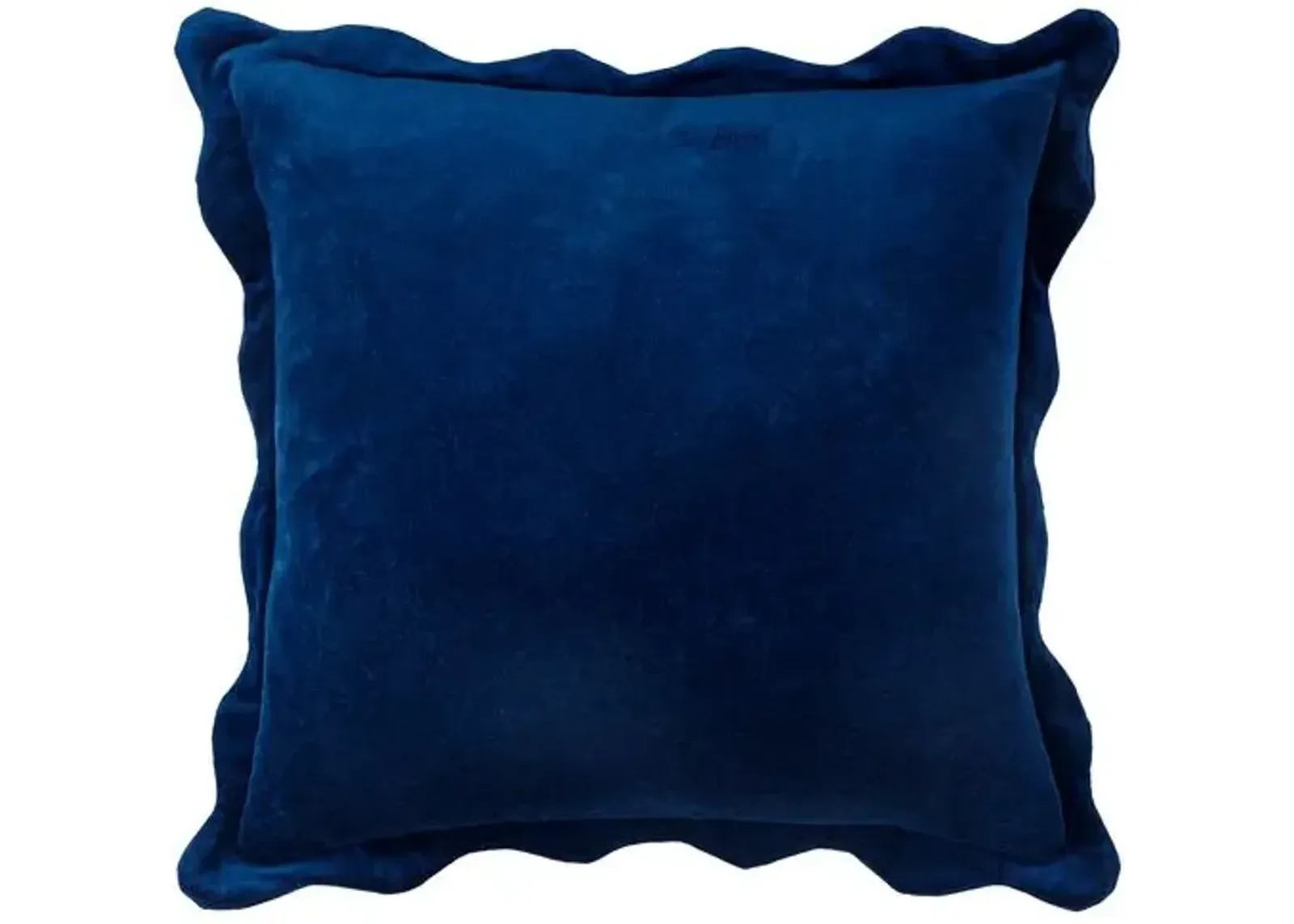 Elfie Scallop Trim Velvet Pillow