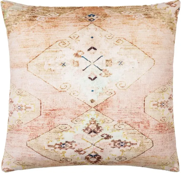 Emily Jean Indoor/Outdoor Pillow, Rust/Medium Gray