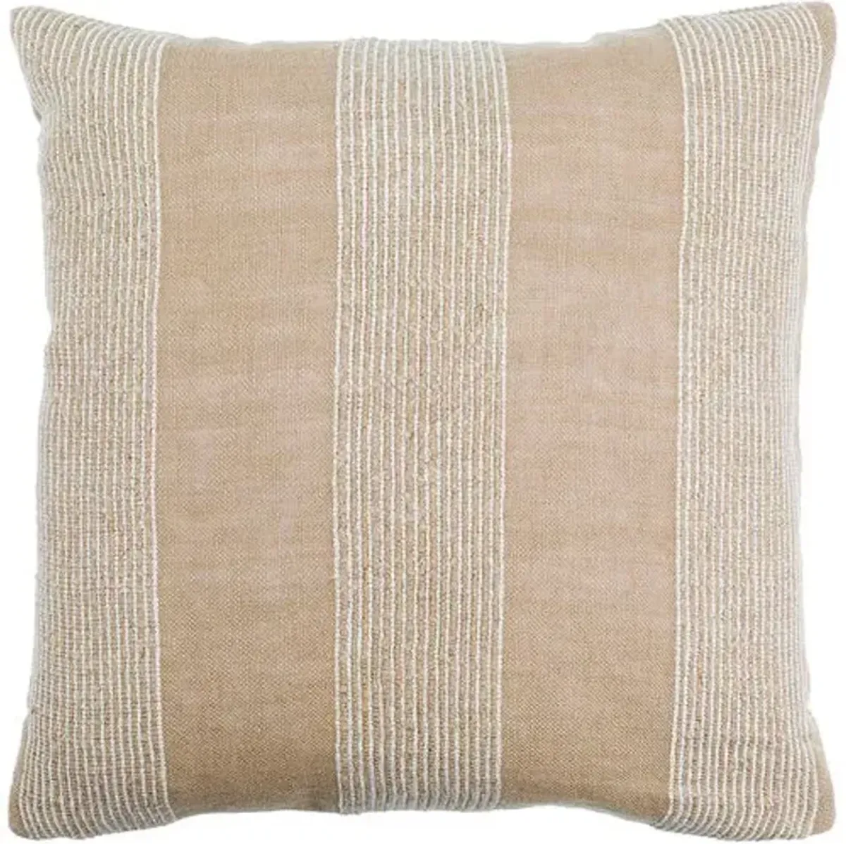 Fairhope Linen Stripe Pillow - Light Beige