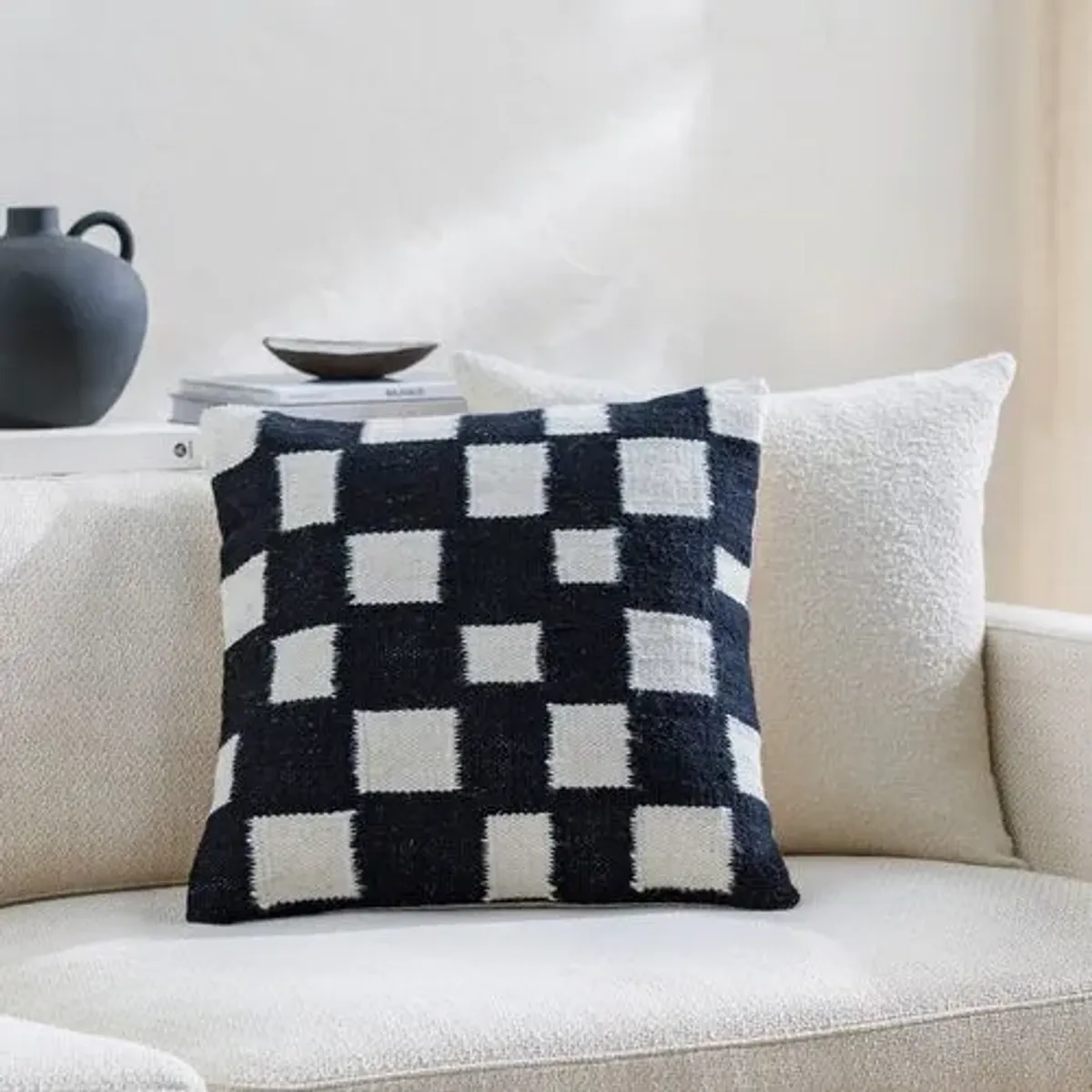 Jacinta Checkered Wool Pillow