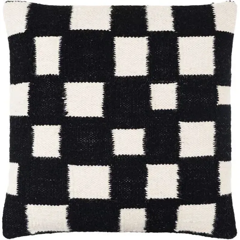 Jacinta Checkered Wool Pillow