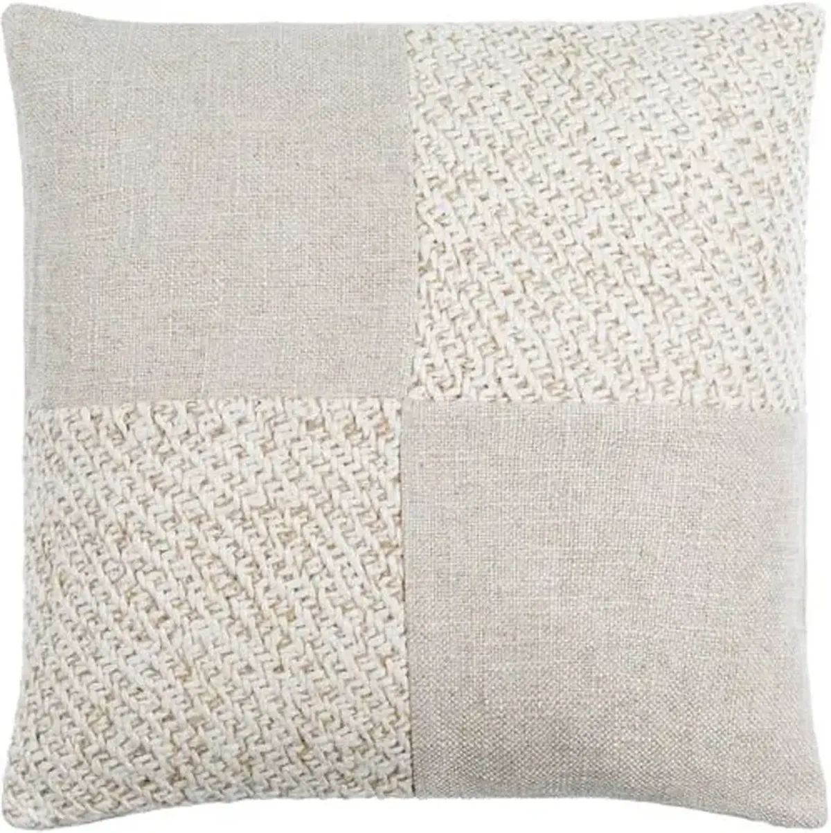 Katherine Pillow - Light Silver/Warm Grey/White