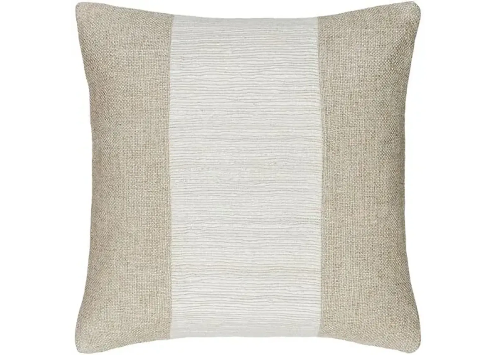 Loomed Linen Stripe Pillow - Off-White/Cream