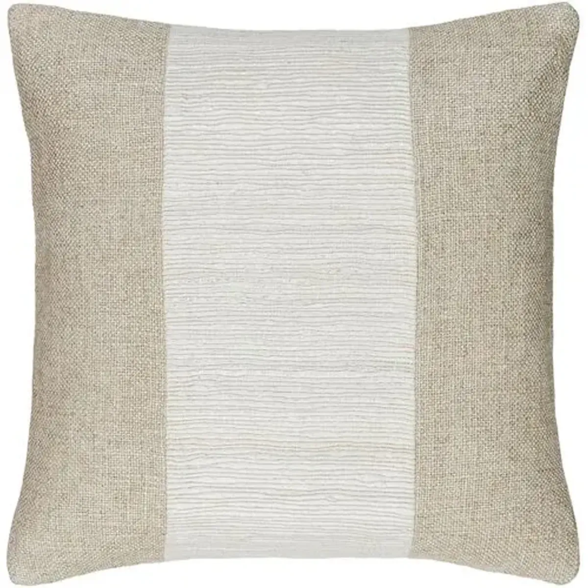 Loomed Linen Stripe Pillow - Off-White/Cream