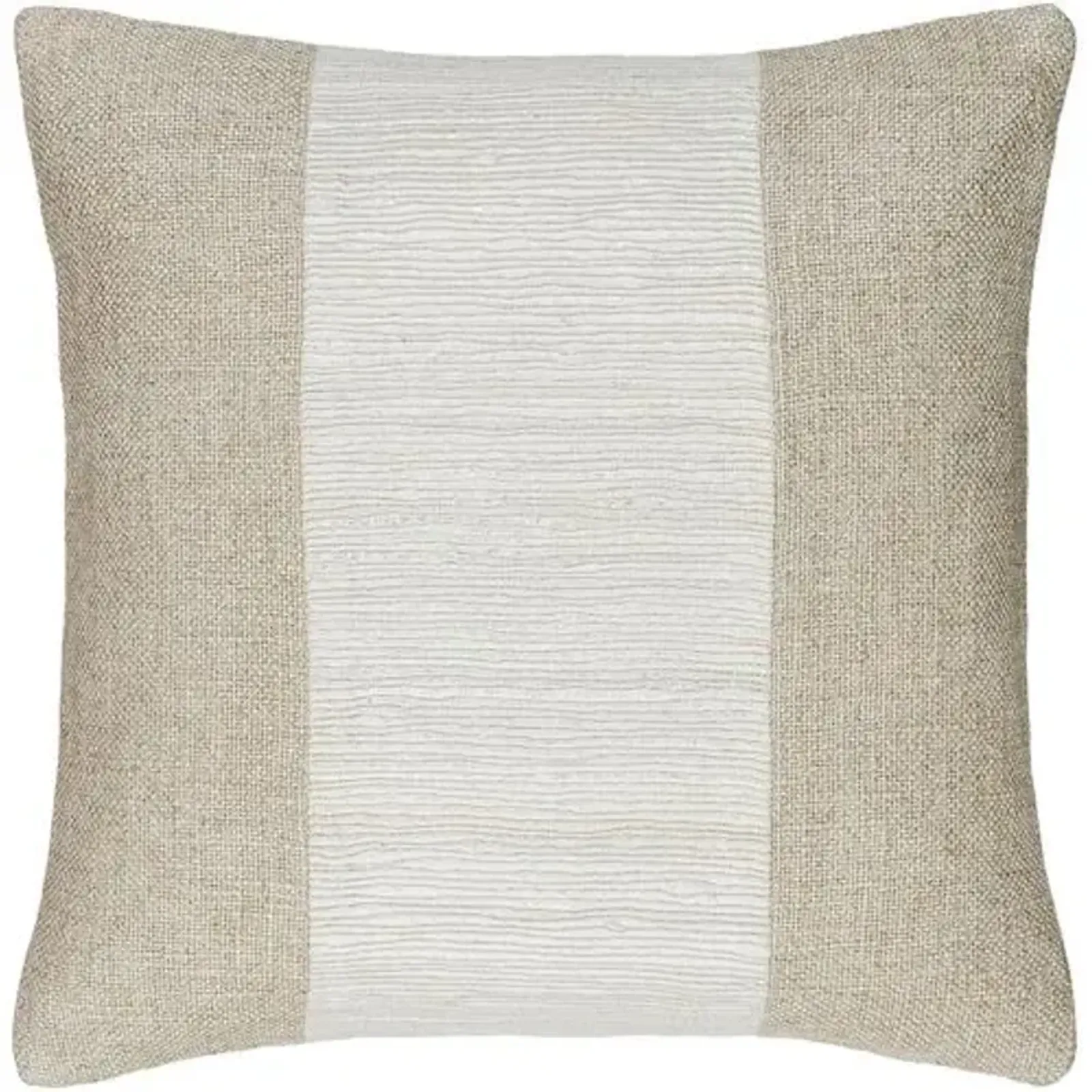 Loomed Linen Stripe Pillow - Off-White/Cream