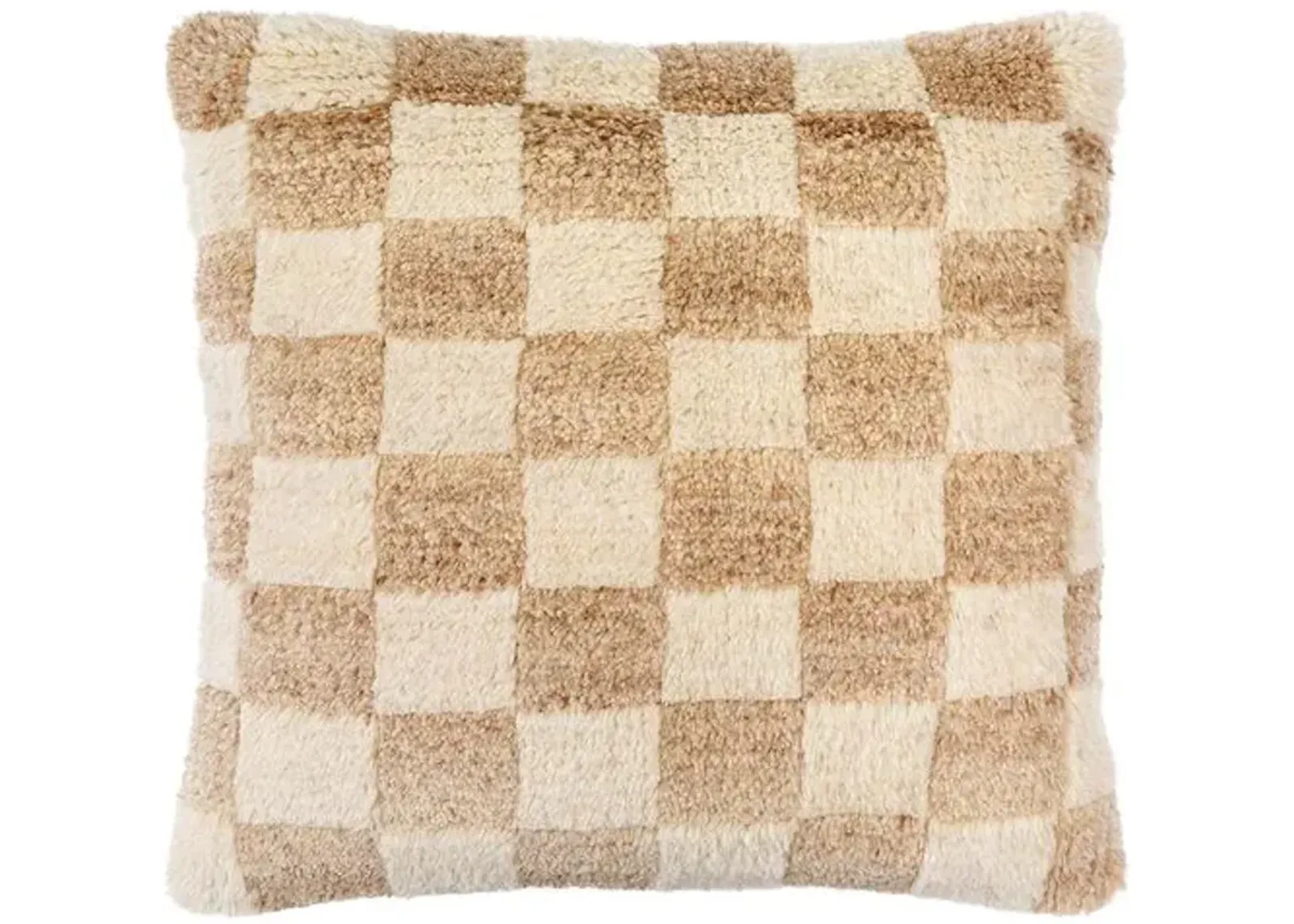 Lukas Checkered Wool Pillow