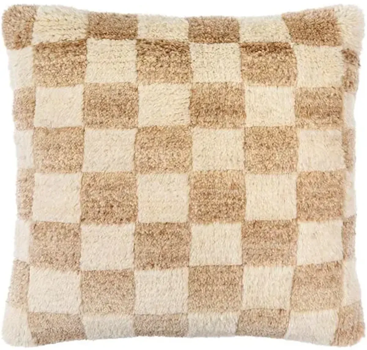 Lukas Checkered Wool Pillow