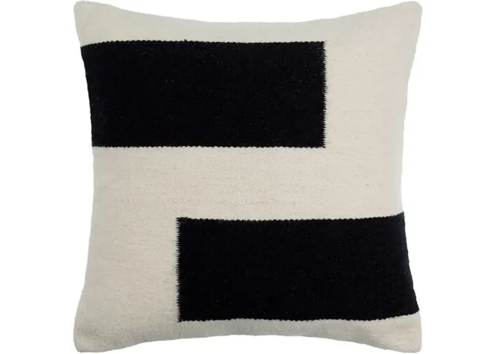 Samuel Wool Stripe Pillow - Ivory/Black