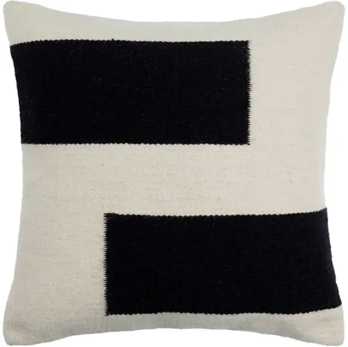 Samuel Wool Stripe Pillow - Ivory/Black