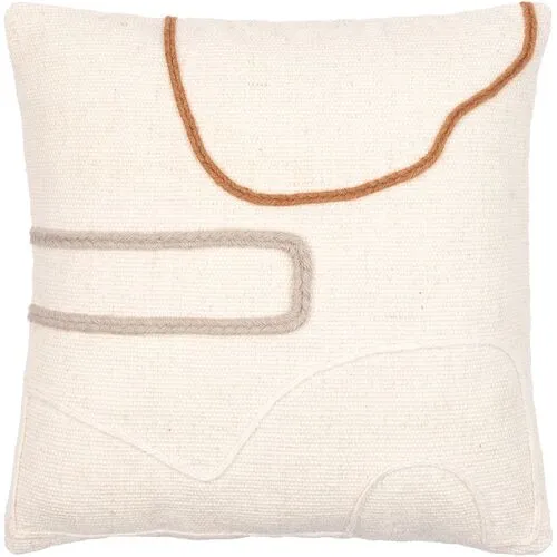 Philip Pillow - Cream/Gray/Burnt Orange