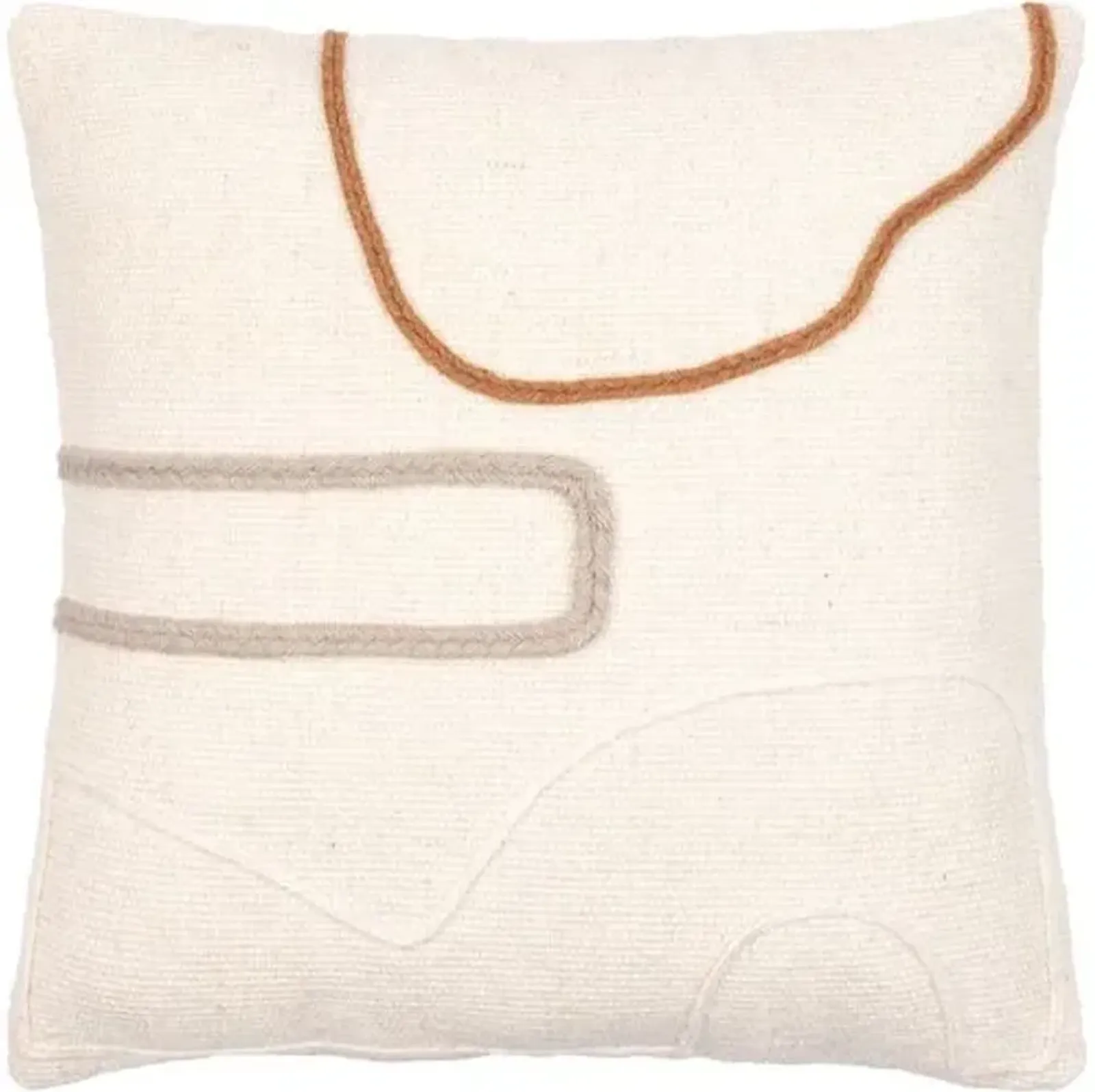 Philip Pillow - Cream/Gray/Burnt Orange