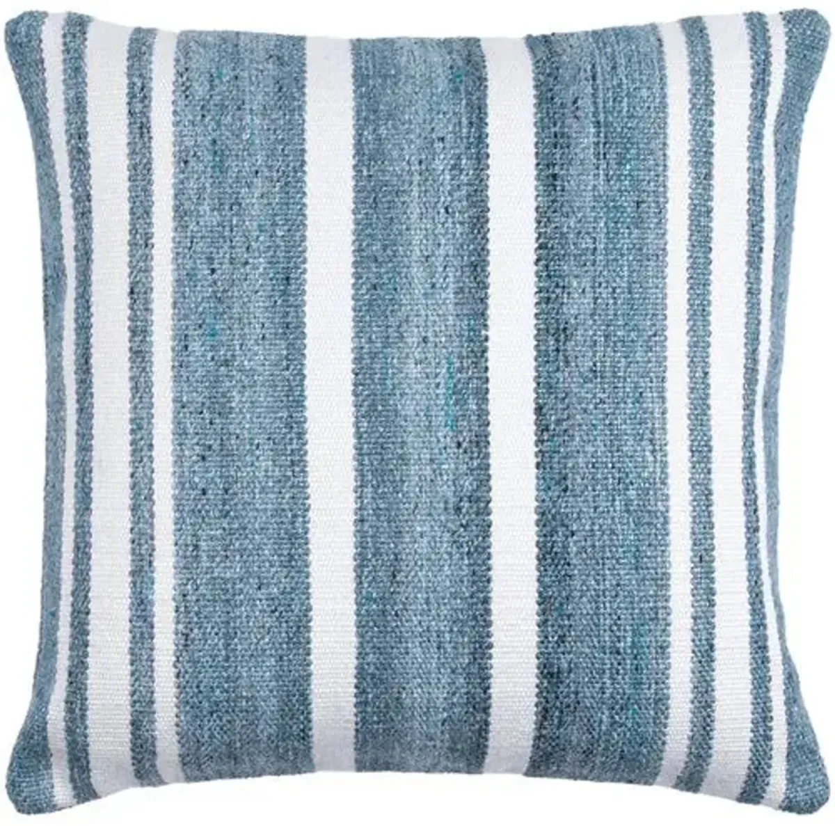 Rayer Stripe Indoor/Outdoor Pillow - Blue/White