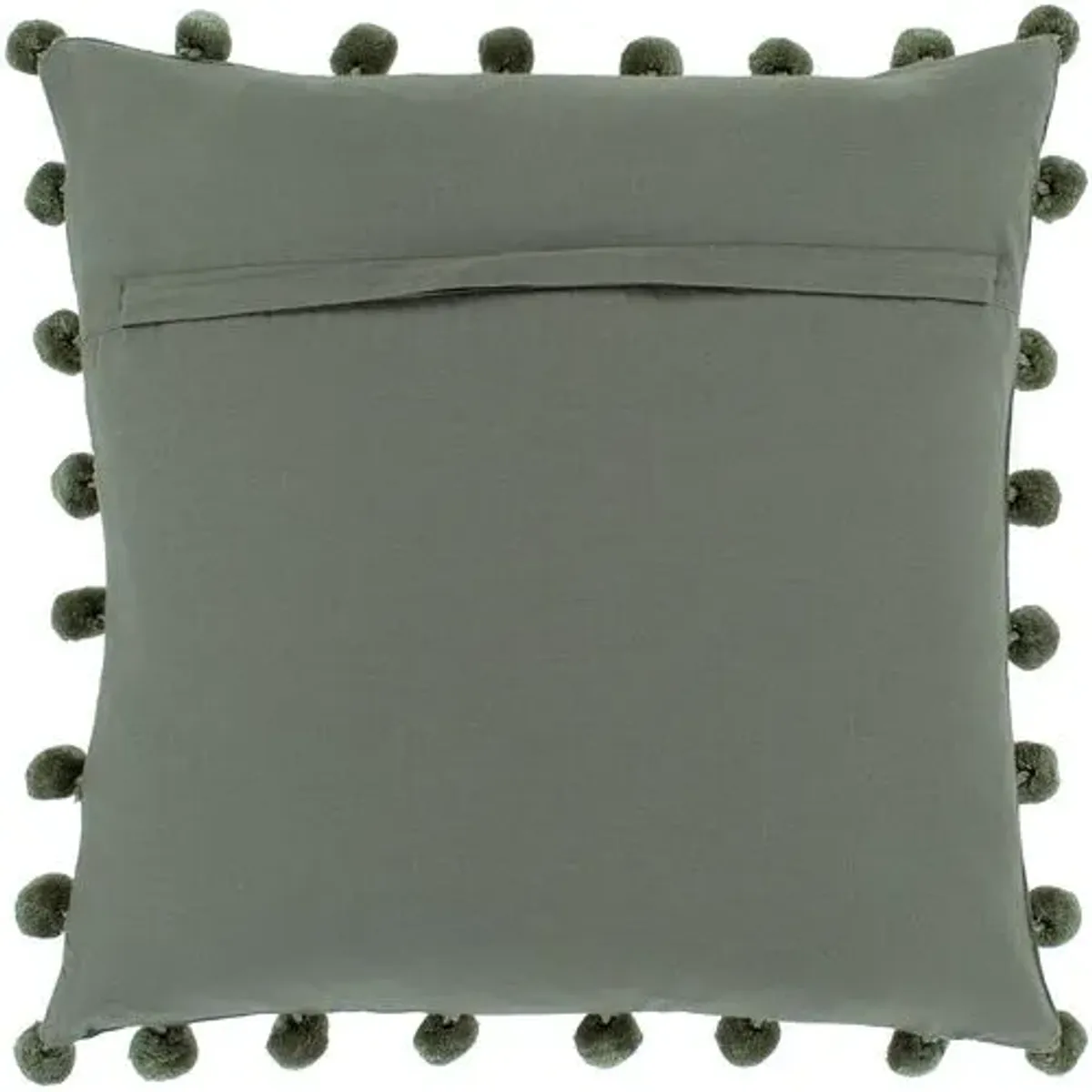 Rhonin Pom Pom Trim Velvet Pillow