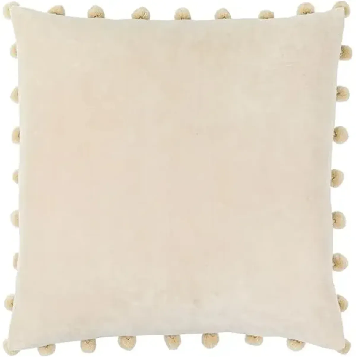 Rhonin Pom Pom Trim Velvet Pillow