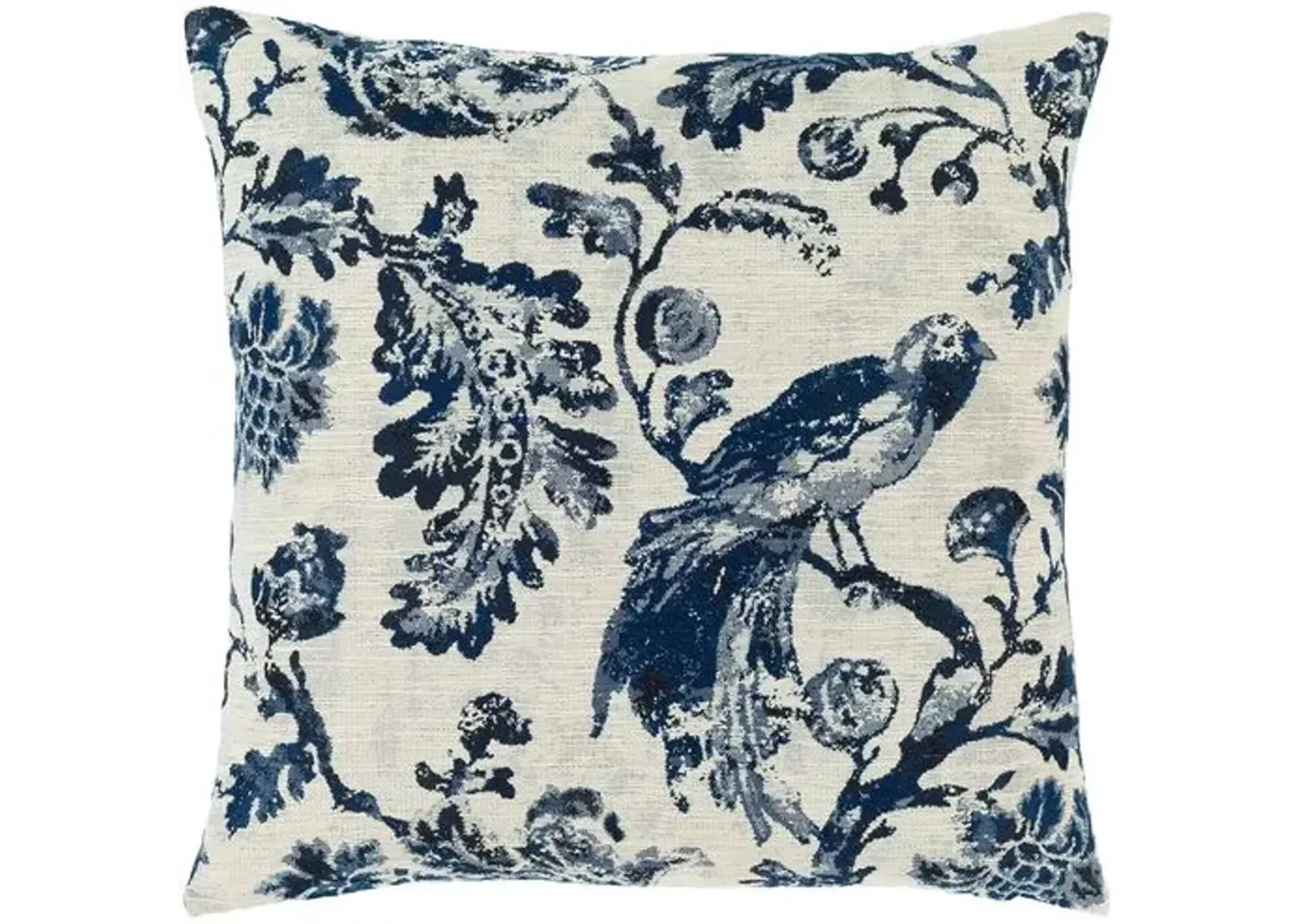 Sanya Bird Pillow - Ivory/Navy