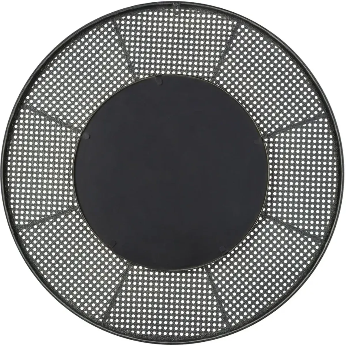 Sansa Round Cane Wall Mirror, Khaki