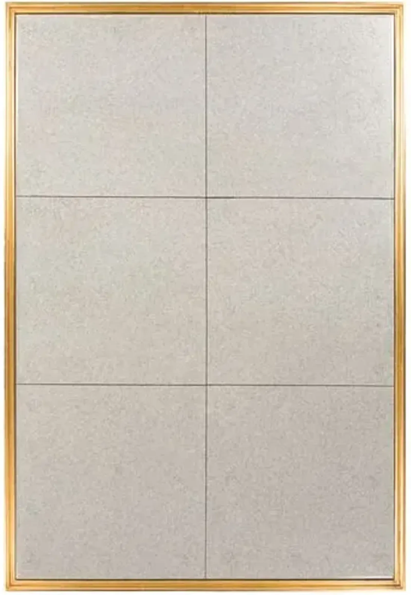 Kelvin Antiqued Tile Wall Mirror - Gold