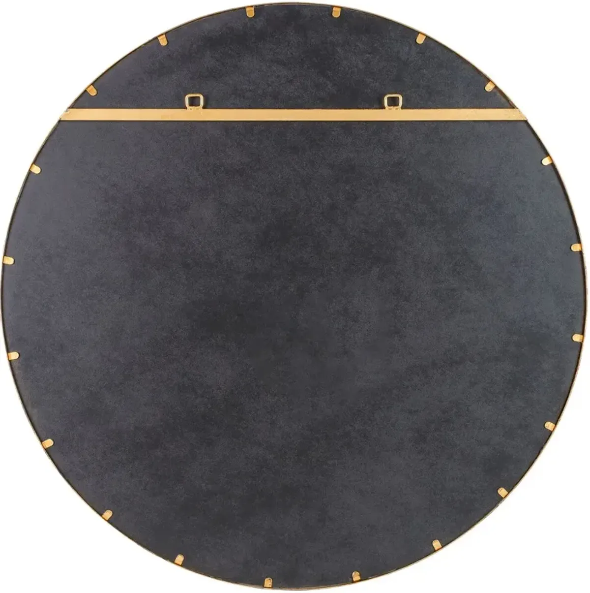 Paulina Round Wall Mirror, Hammered Gold