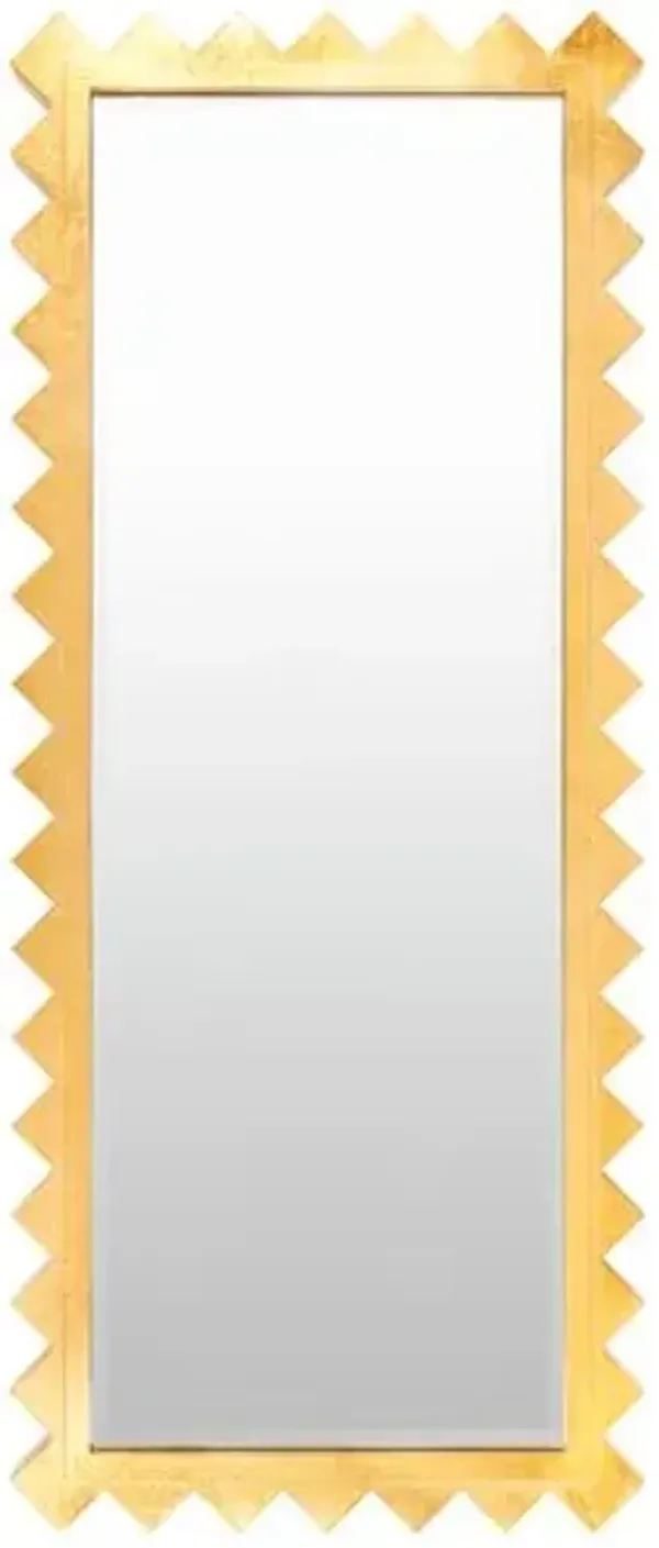Hailey Deco Floor Mirror - Gold