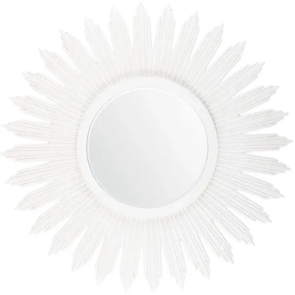 Sylvia Starburst Wall Mirror, White
