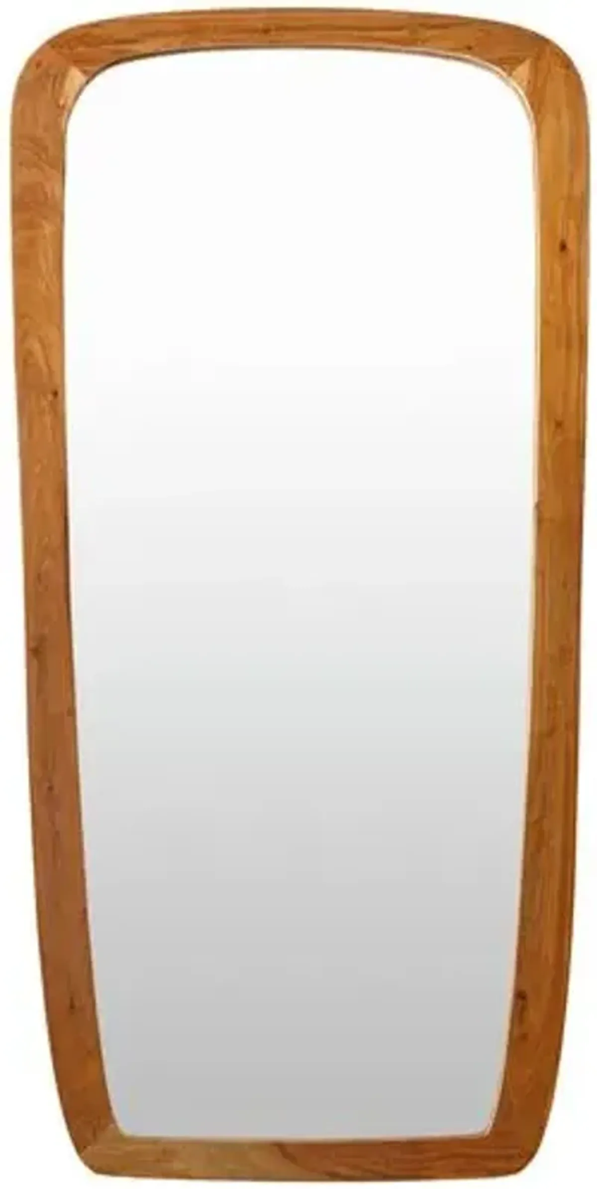 Max Wood Floor Mirror - Brown