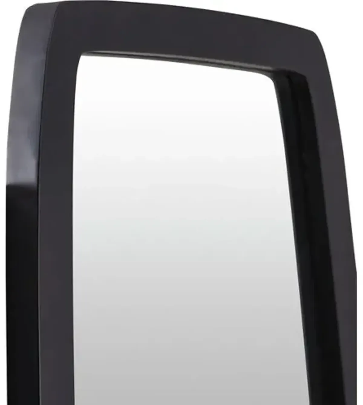 Max Wood Floor Mirror - Black