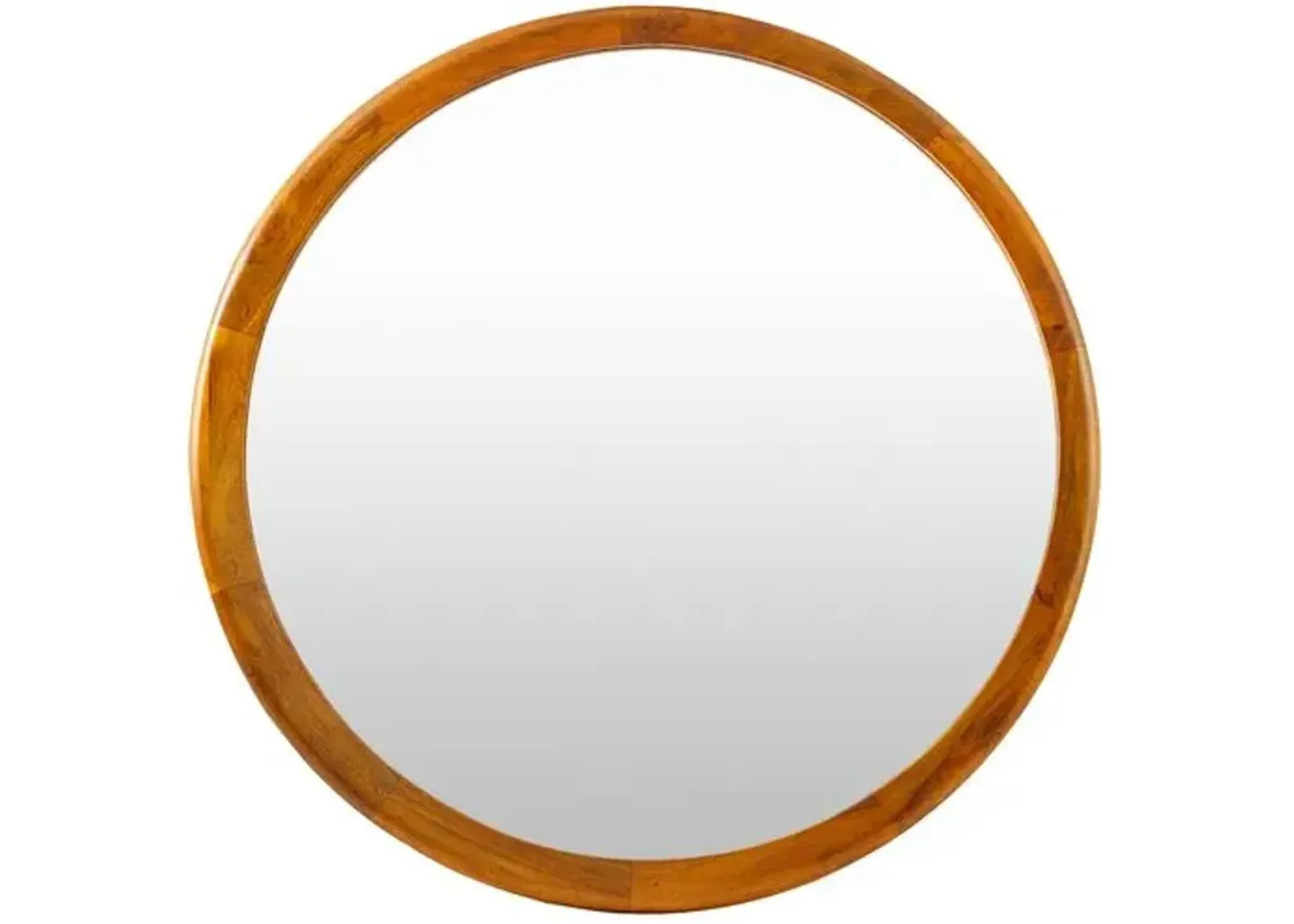 Max Round Wood Wall Mirror