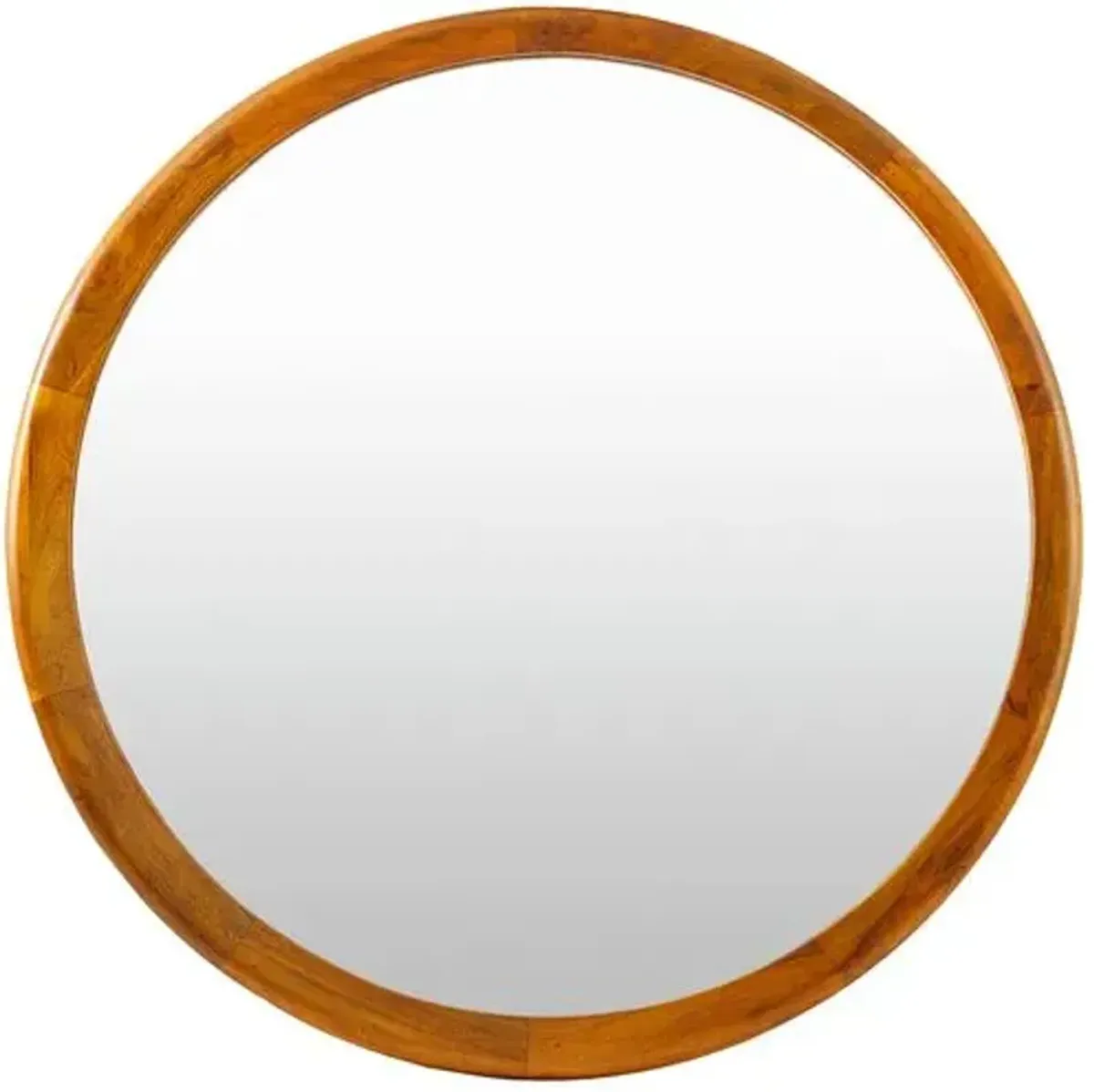 Max Round Wood Wall Mirror