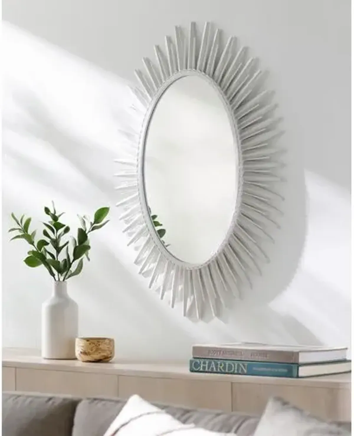 Owen Accent Mirror - White