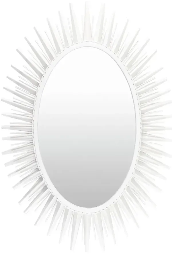 Owen Accent Mirror, White