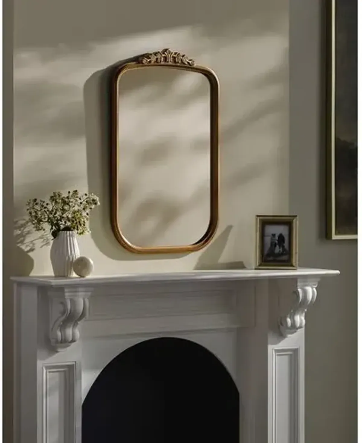 Ivy Rectangular Accent Mirror - Gold