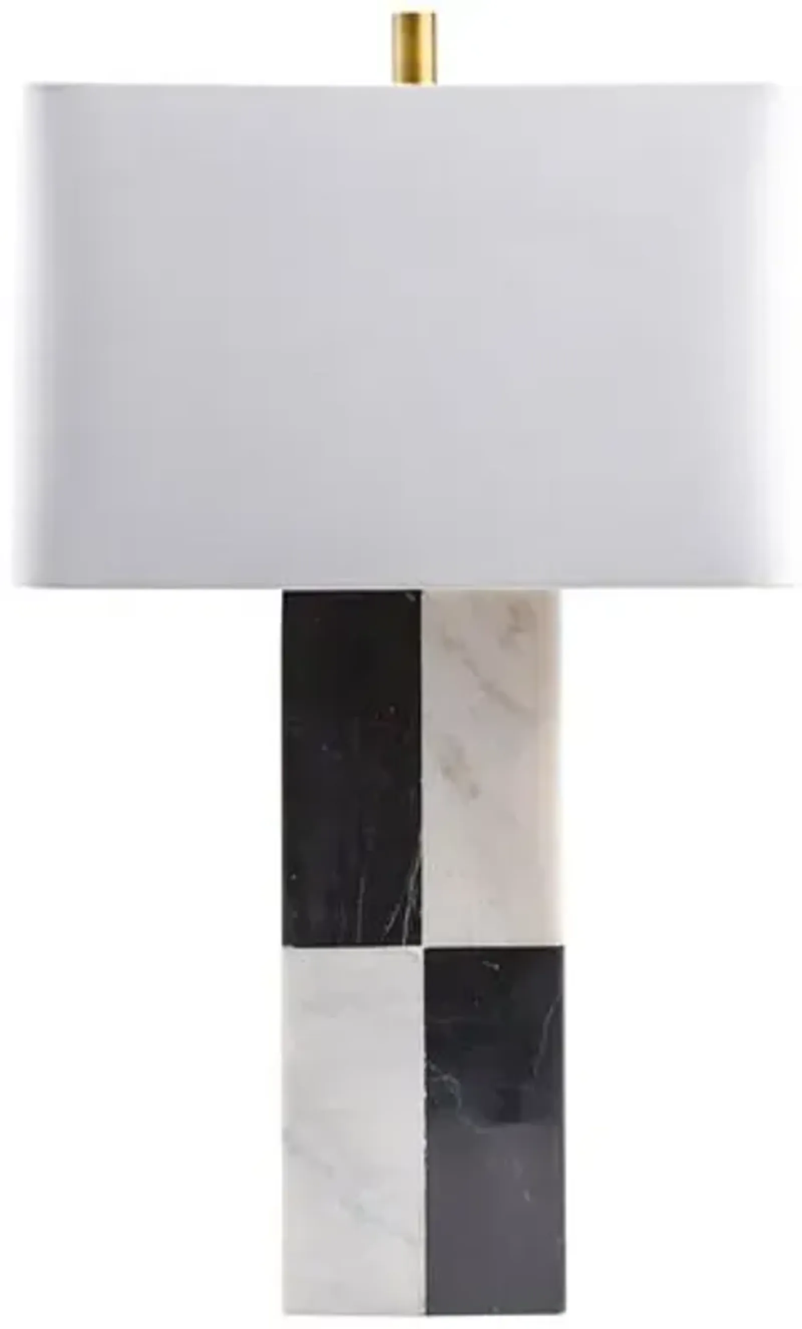 Slade Marble Table Lamp - Black/White