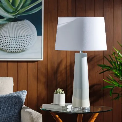 Linda Table Lamp - Pale Blue/Cream