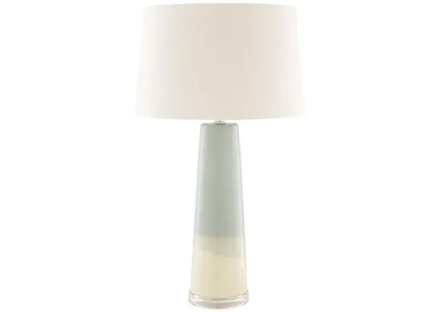 Linda Table Lamp - Pale Blue/Cream