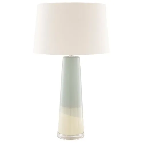 Linda Table Lamp - Pale Blue/Cream