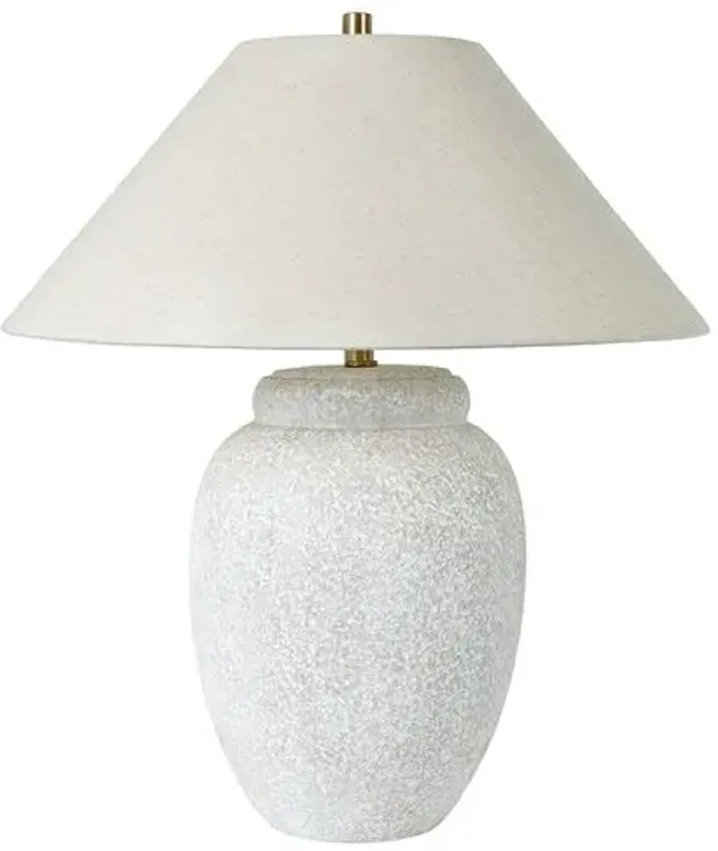 Anna Table Lamp - White Glaze