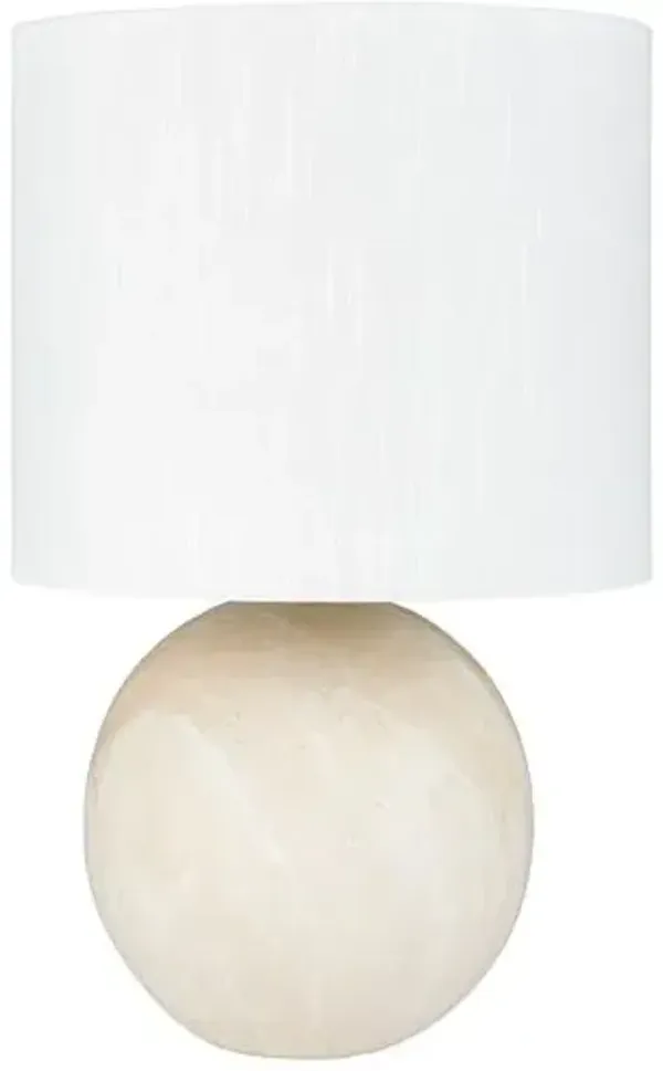 Bruno Ball Table Lamp - White Marbled
