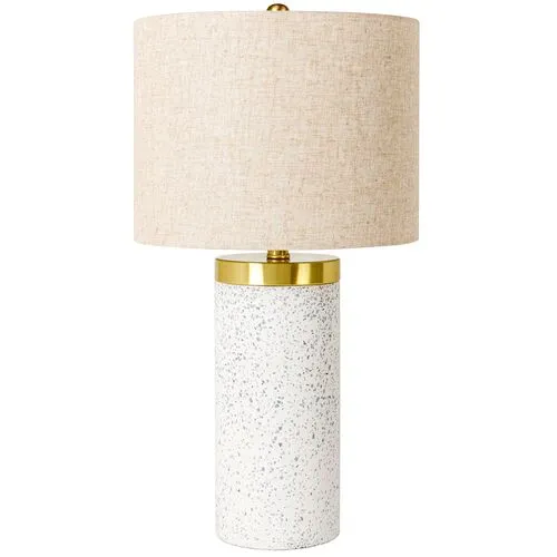 Sera Concrete Table Lamp - Blue Speckle/Natural