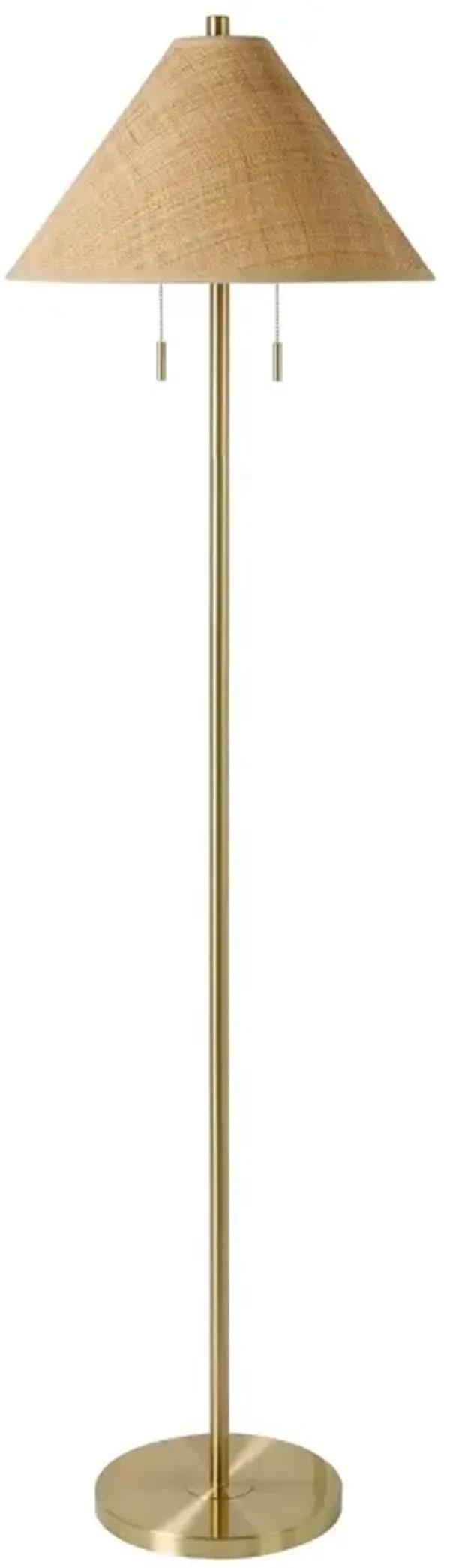 Karlee Floor Lamp - Natural/Gold