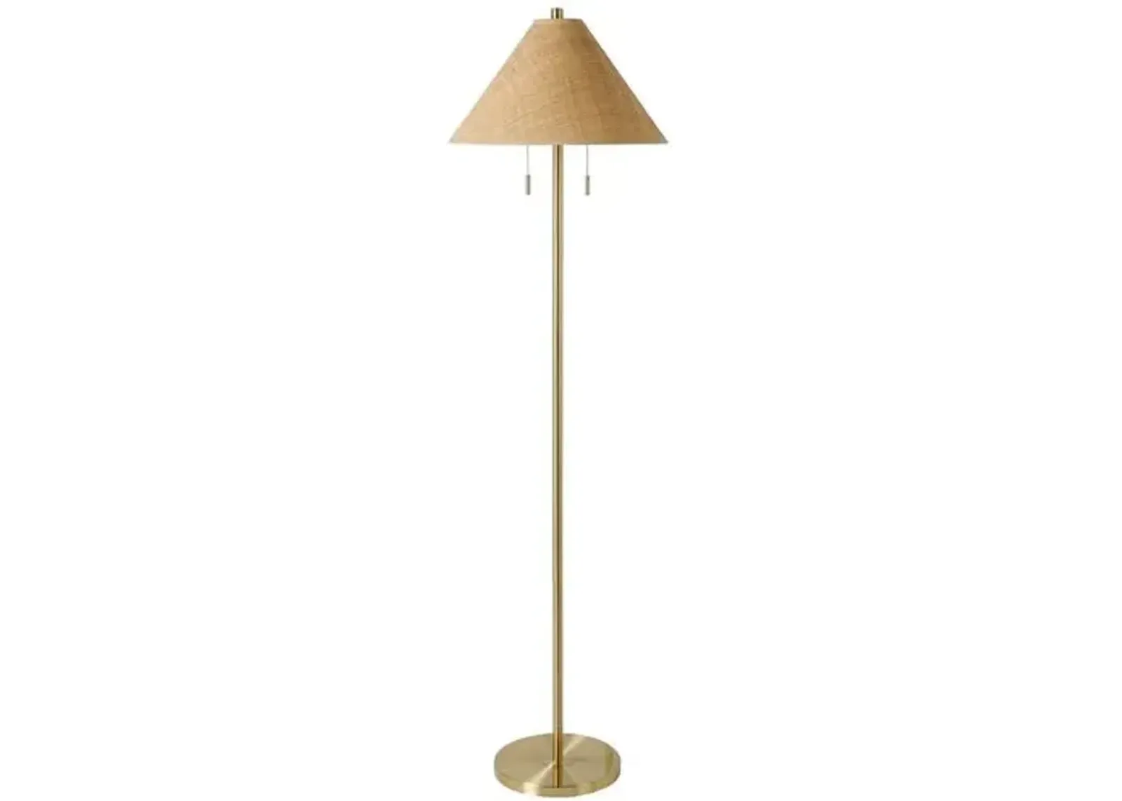 Karlee Floor Lamp - Natural/Gold