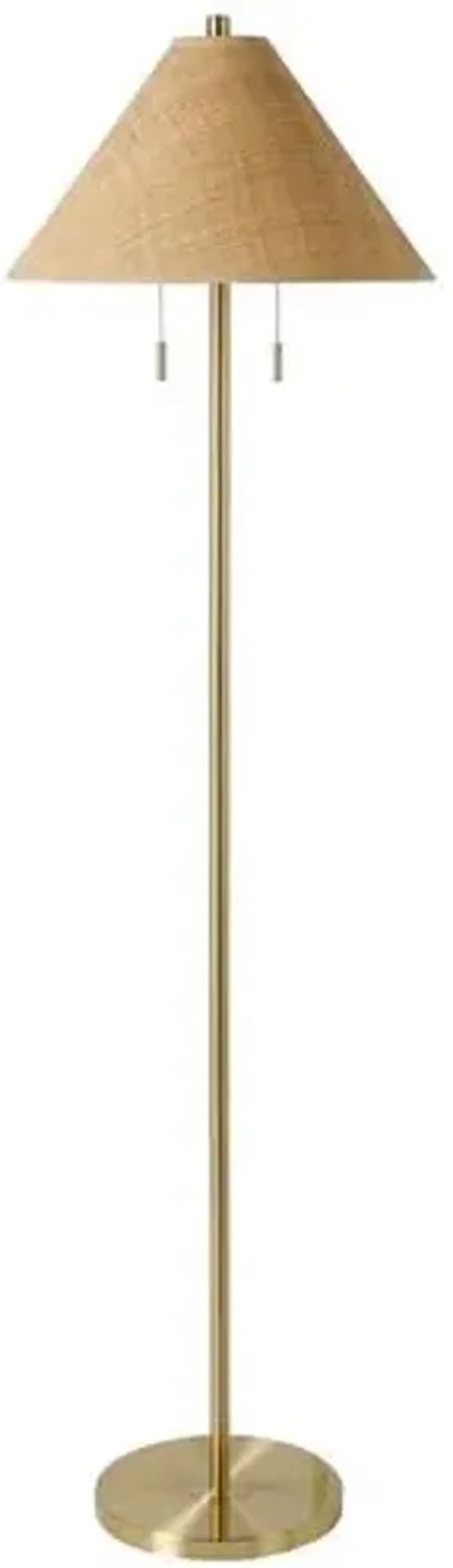 Karlee Floor Lamp - Natural/Gold