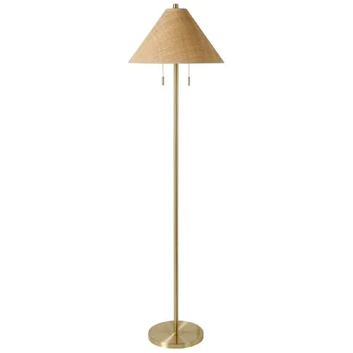 Karlee Floor Lamp - Natural/Gold